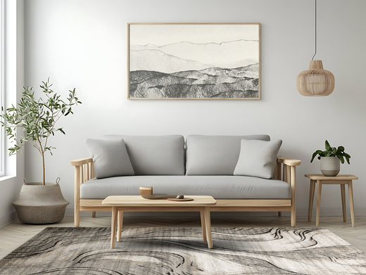 Dywan Matara P176A m.grey/sp.antr Szary Fale