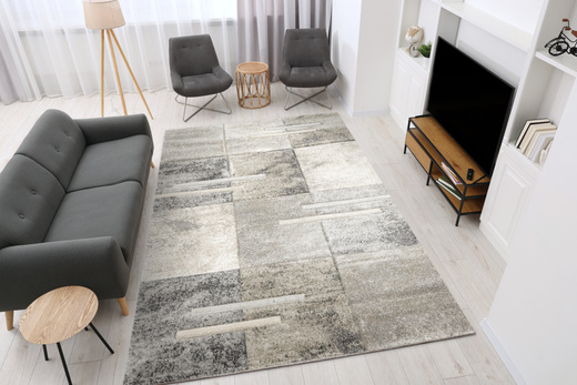 Dywan Daisy Carving 7428B m.grey/l.bej Krem Beż Szary Prostokąty