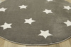 Okrągły dywan Karo 6066A white/mink 31 Szarobrązowy Krem Gwiazdki