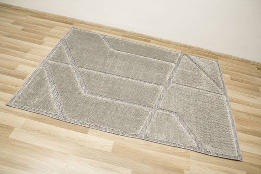 Dywan Shaggy Lula Soft IM89A L.Grey/L.Grey Szary Geometryczny Trójkąty