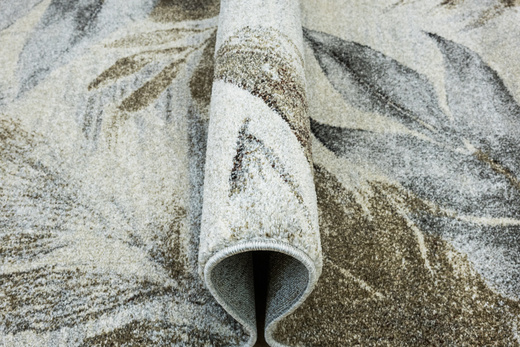 Dywan Ponte N852A l.grey/cream Brąz Szary Listki