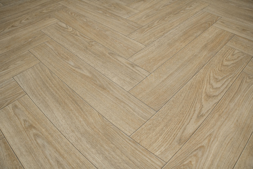 Wykładzina PCV Hightex Leyton 609M Jodełka Beż Brąz Matowa szerokość 4 m