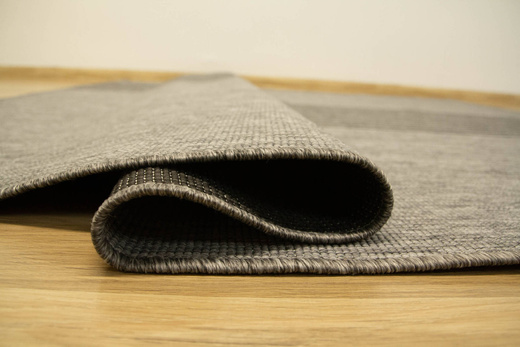 Dywan Dwustronny Sznurkowy Brussels 205631/11020 night silver Szary Grafit Fala Outdoor