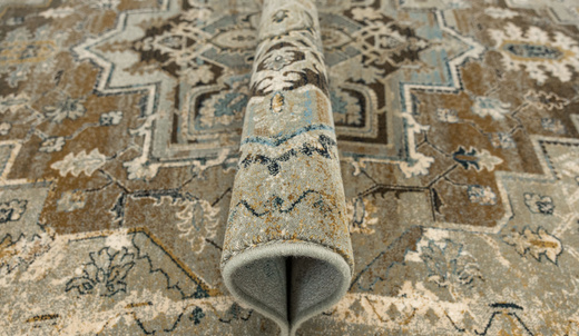 Wełniany Dywan Dywilan Omega Abbas Koniak Ornament