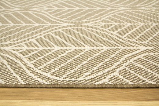 Dywan Dwustronny Sznurkowy Brussels 205647/10210 coffee Beż Krem Listki Outdoor