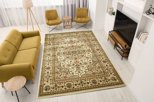 Dywan Super Rose 3792A cream/cream Ornament Kwiaty Krem Beż