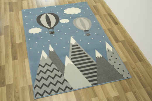 Dywan Luna Kids 534432/95822 sky/blue Szary Niebieski góry