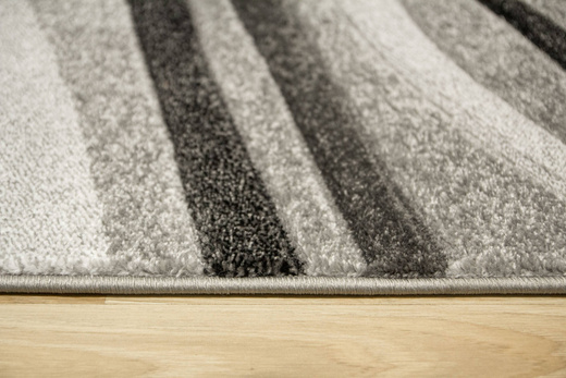 Dywan Amelia C012B grey/black Szary Czarny Fale