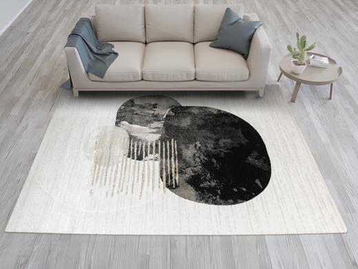 Dywan Kashmir KR107H Black/Vizon Czarny Złoty Abstrakcja