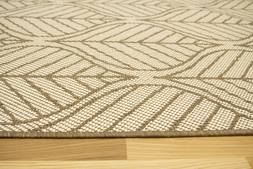 Dywan Dwustronny Sznurkowy Brussels 205647/10210 coffee Beż Krem Listki Outdoor