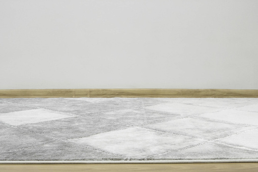 Dywan Felix 9313A m.grey/l.grey Lśniący Szary Krem Romby