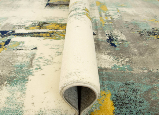 Dywan Victoria 7663A cream/blue Abstrakcyjny Krem Niebieski Żółty