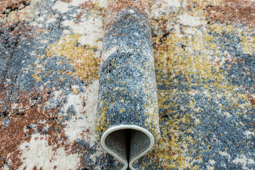 Dywan Bosa 8621A cream/somon Kremowy Miedziany Niebieski Abstrakcja