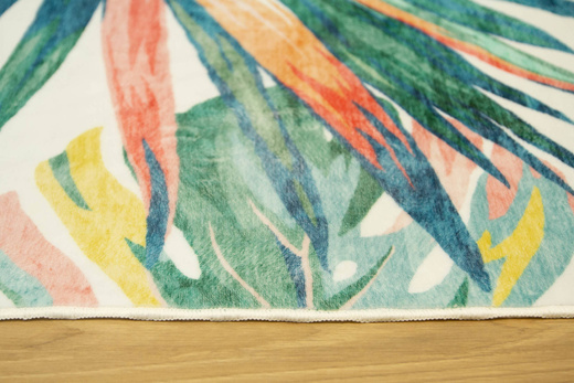 Dywan Summer Tropical Zieleń Liście Palmy Antypoślizgowy