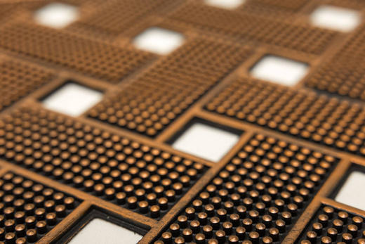 Wycieraczka gumowa kolor M42 ażurowa cegiełka brąz