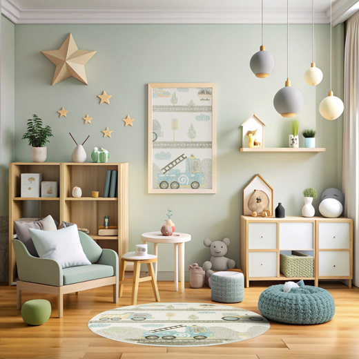 Okrągły Dywan Lima E180A cream/l.grey Uliczki Krem Szary