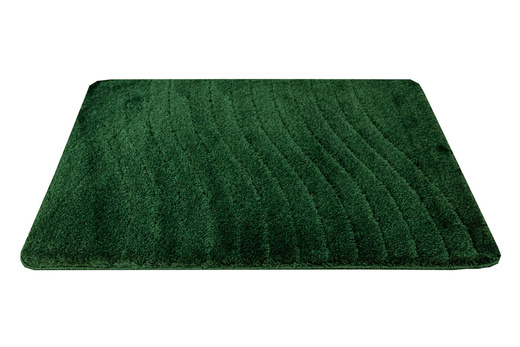 Dywanik Łazienkowy Antypoślizgowy Sara Dark Green Butelkowa Zieleń Fale