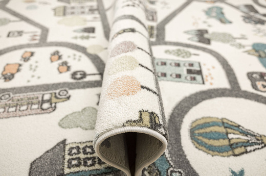 Dywan Dziecięcy Lima 9376A cream/l.grey Uliczki Krem Szary