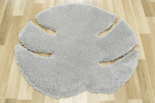 Dywan Pleasure 74 Liść Monstery Szary Shaggy