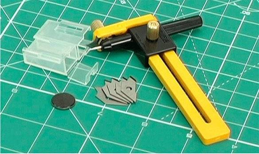 Nóż cyrklowy olfa CMP-1 do wycinania kół z folii, papieru kół o średnicy 0d 1 do 15 cm