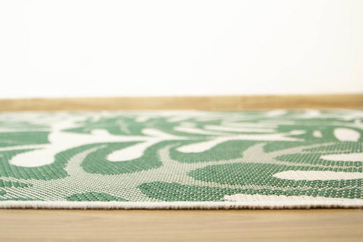 Dywan Sznurkowy Foggia 16703/460 Liście Monstery Zieleń Krem Beż