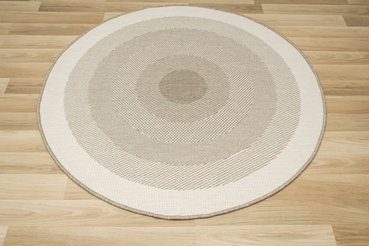 Okrągły Dwustronny Dywan Sznurkowy Brussels 2205195/10610 Linen Beż Krem Koła Outdoor