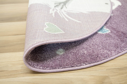 Okrągły Dywan Lima C882B lila/cream Fiolet Krem Lama