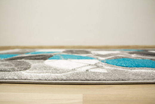 Dywan Amelia A472B grey/turquoise Szary Turkus Półkola Marmur