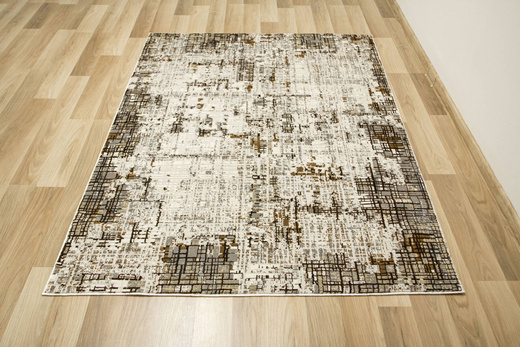 Dywan Modena 5317 l.grey/d.brown Brąz Krem Szary Złoty Przeciecierany Kratka