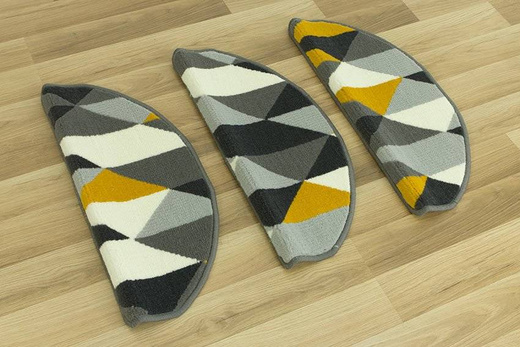 Nakładki półokrągłe luna 503652/89915 żółte trójkąty