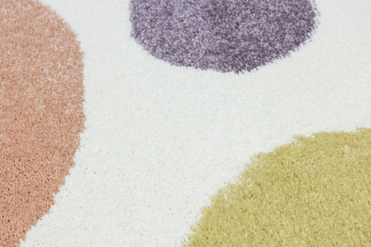 Dywan Dziecięcy Lima M042A cream/rose Krem Róż Fiolet Kropki