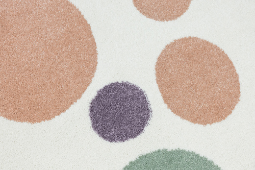 Dywan Dziecięcy Lima M042A cream/rose Krem Róż Fiolet Kropki