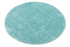 Dywan Okrągły Shaggy Antypoślizgowy Malmo Niebieski Turkus