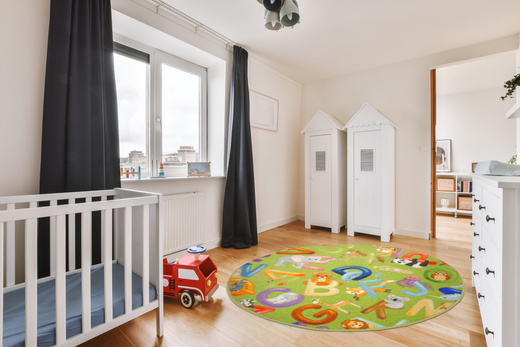 Okrągły Kolorowy Dywan Dziecięcy Alfabet 12 Green