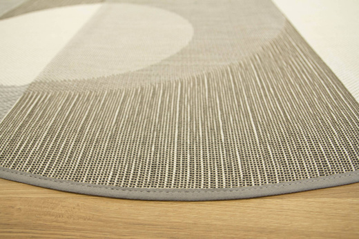 Okrągły Dywan Sznurkowy Foggia 16732/631 Szary Srebrny