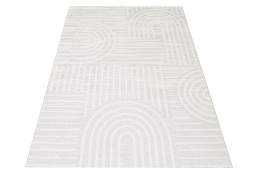 Dywan Sznurkowy Haga 03606E cream/l.grey Szary Krem Geometria Outdoor