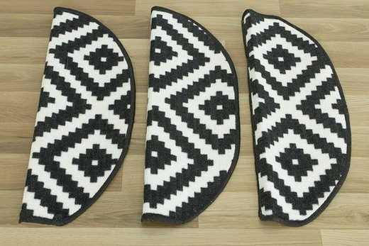 Antypoślizgowe Nakładki półokrągłe romby czarny 91