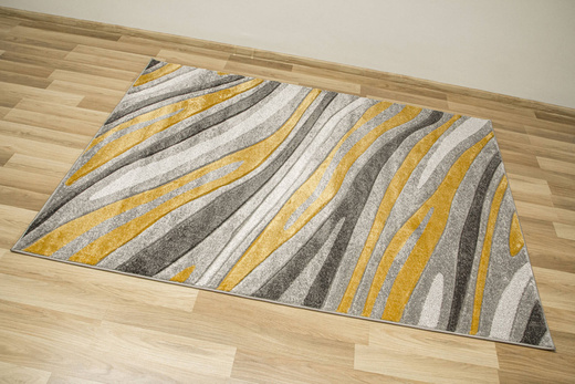 Dywan Amelia C012B grey/d.yellow Szary Żółty Fale