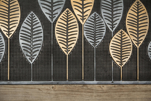 Gumowa Wycieraczka Liście 294126 Srebro Brąz