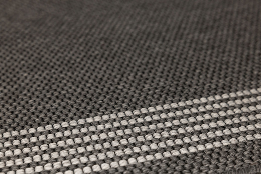 Chodnik Sznurkowy Antypoślizgowy Natura Loper 3427 Grafit Krem Paski szerokość 67 cm