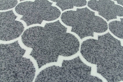Dywan okrągły Clover 19 jasny szary koniczyna marokańska