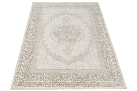 Lśniący Dywan Allora Plus E976A cream/beige Krem Beż Złoty Ornament