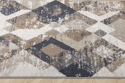 Chodnik Aqua Modena 04 Beż Szary Romby szerokość 67 cm