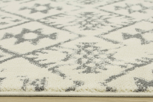 Dywan Karof 2619A white/grey 34 Krem Szary Etno