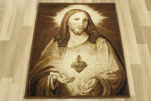 Makata Serce Pana Jezusa Brąz Beż