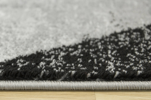 Dywan Victoria B885A d.grey/blue Trójkąty turkus Szary Przecierany