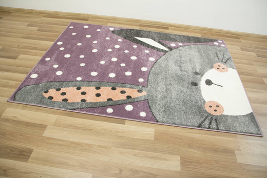 Dywan Dziecięcy Lima 1316C lila/l.grey Fiolet Szary Króliczek