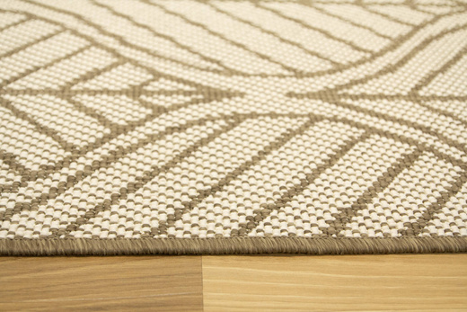 Dywan Dwustronny Sznurkowy Brussels 205647/10210 coffee Beż Krem Listki Outdoor