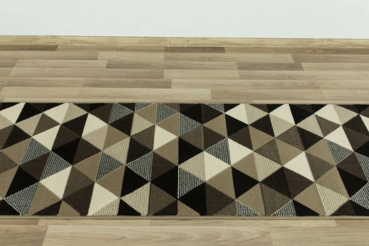 Chodnik luna 503430/97911 trójkąty brąz szerokość 60 cm