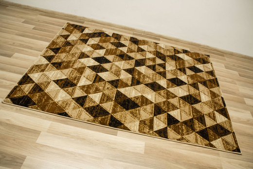 Dywan Super Rose 9592A Brown/Beige Brąz Beż Krem Trójkąty